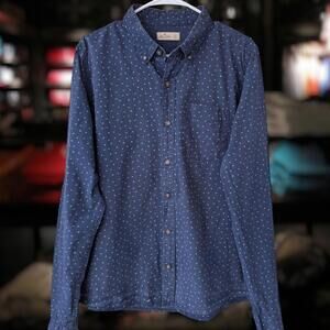 Y2K 2012 Vintage Hollister Geometric Preppy Long Sleeve Woven Button-Up Shirt XL